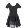imageStelle Ballet Leotards for Girls Dance Leotard with Skirt Toddler Ballet Outfit CrissCross Bow Back LittleBig KidStyle 1blackcross Back