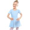 imageStelle Ballet Leotards for Girls Dance Leotard with Skirt Toddler Ballet Outfit CrissCross Bow Back LittleBig KidStyle 1bluecross Back