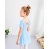 imageStelle Ballet Leotards for Girls Dance Leotard with Skirt Toddler Ballet Outfit CrissCross Bow Back LittleBig KidStyle 1bluecross Back