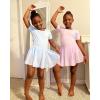 imageStelle Ballet Leotards for Girls Dance Leotard with Skirt Toddler Ballet Outfit CrissCross Bow Back LittleBig KidStyle 1bluecross Back