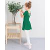 imageStelle Ballet Leotards for Girls Dance Leotard with Skirt Toddler Ballet Outfit CrissCross Bow Back LittleBig KidStyle 1greencross Back