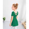 imageStelle Ballet Leotards for Girls Dance Leotard with Skirt Toddler Ballet Outfit CrissCross Bow Back LittleBig KidStyle 1greencross Back
