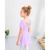 imageStelle Ballet Leotards for Girls Dance Leotard with Skirt Toddler Ballet Outfit CrissCross Bow Back LittleBig KidStyle 1lavendercross Back