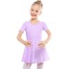 imageStelle Ballet Leotards for Girls Dance Leotard with Skirt Toddler Ballet Outfit CrissCross Bow Back LittleBig KidStyle 1lavendercross Back