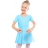 imageStelle Ballet Leotards for Girls Dance Leotard with Skirt Toddler Ballet Outfit CrissCross Bow Back LittleBig KidStyle 1pool Bluecross Back
