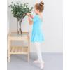 imageStelle Ballet Leotards for Girls Dance Leotard with Skirt Toddler Ballet Outfit CrissCross Bow Back LittleBig KidStyle 1pool Bluecross Back