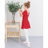 imageStelle Ballet Leotards for Girls Dance Leotard with Skirt Toddler Ballet Outfit CrissCross Bow Back LittleBig KidStyle 1redcross Back
