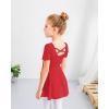 imageStelle Ballet Leotards for Girls Dance Leotard with Skirt Toddler Ballet Outfit CrissCross Bow Back LittleBig KidStyle 1redcross Back