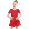 imageStelle Ballet Leotards for Girls Dance Leotard with Skirt Toddler Ballet Outfit CrissCross Bow Back LittleBig KidStyle 1redcross Back
