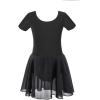 imageStelle Ballet Leotards for Girls Dance Leotard with Skirt Toddler Ballet Outfit CrissCross Bow Back LittleBig KidStyle 2black Bow Back