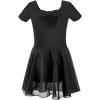 imageStelle Ballet Leotards for Girls Dance Leotard with Skirt Toddler Ballet Outfit CrissCross Bow Back LittleBig KidStyle 2black Bow Back
