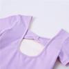 imageStelle Ballet Leotards for Girls Dance Leotard with Skirt Toddler Ballet Outfit CrissCross Bow Back LittleBig KidStyle 2purple Bow Back