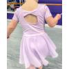 imageStelle Ballet Leotards for Girls Dance Leotard with Skirt Toddler Ballet Outfit CrissCross Bow Back LittleBig KidStyle 2purple Bow Back