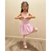 imageStelle Ballet Shoes for Girls SatinRibbons Ballet Slippers Dance ShoesToddlerLittleBig KidsBallet Pink