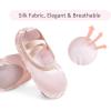 imageStelle Ballet Shoes for Girls SatinRibbons Ballet Slippers Dance ShoesToddlerLittleBig KidsBallet Pinkno Ribbon