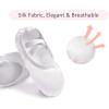 imageStelle Ballet Shoes for Girls SatinRibbons Ballet Slippers Dance ShoesToddlerLittleBig KidsWhiteno Ribbon