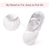 imageStelle Ballet Shoes for Girls SatinRibbons Ballet Slippers Dance ShoesToddlerLittleBig KidsWhiteno Ribbon