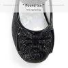 imageStelle Girls Dress Shoes Glitter Princess Shoe Flower Mary Jane Low Heels Party Wedding Prom Footwear for Toddler KidsT08black Glitter