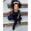 imageStelle Girls Dress Shoes Glitter Princess Shoe Flower Mary Jane Low Heels Party Wedding Prom Footwear for Toddler KidsT08black Glitter