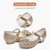 imageStelle Girls Dress Shoes Glitter Princess Shoe Flower Mary Jane Low Heels Party Wedding Prom Footwear for Toddler KidsT08gold Glitter