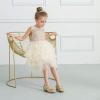 imageStelle Girls Dress Shoes Glitter Princess Shoe Flower Mary Jane Low Heels Party Wedding Prom Footwear for Toddler KidsT08gold Glitter