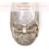 imageStelle Girls Dress Shoes Glitter Princess Shoe Flower Mary Jane Low Heels Party Wedding Prom Footwear for Toddler KidsT08gold Glitter