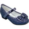 imageStelle Girls Dress Shoes Glitter Princess Shoe Flower Mary Jane Low Heels Party Wedding Prom Footwear for Toddler KidsT08navy Glitter