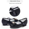 imageStelle Girls Dress Shoes Glitter Princess Shoe Flower Mary Jane Low Heels Party Wedding Prom Footwear for Toddler KidsT13black Glitter