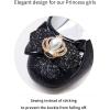 imageStelle Girls Dress Shoes Glitter Princess Shoe Flower Mary Jane Low Heels Party Wedding Prom Footwear for Toddler KidsT13black Glitter