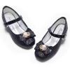 imageStelle Girls Dress Shoes Glitter Princess Shoe Flower Mary Jane Low Heels Party Wedding Prom Footwear for Toddler KidsT13black Glitter