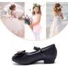 imageStelle Girls Dress Shoes Glitter Princess Shoe Flower Mary Jane Low Heels Party Wedding Prom Footwear for Toddler KidsT13black Glitter