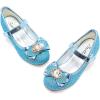 imageStelle Girls Dress Shoes Glitter Princess Shoe Flower Mary Jane Low Heels Party Wedding Prom Footwear for Toddler KidsT13elsa Blue Glitter