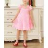 imageStelle Girls Dress Shoes Glitter Princess Shoe Flower Mary Jane Low Heels Party Wedding Prom Footwear for Toddler KidsT13ruby Red Glitter