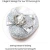 imageStelle Girls Dress Shoes Glitter Princess Shoe Flower Mary Jane Low Heels Party Wedding Prom Footwear for Toddler KidsT13silver Glitter