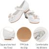 imageStelle Girls Dress Shoes Glitter Princess Shoe Flower Mary Jane Low Heels Party Wedding Prom Footwear for Toddler KidsT13white Glitter