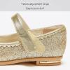 imageStelle Girls Dress Shoes Glitter Princess Shoe Flower Mary Jane Low Heels Party Wedding Prom Footwear for Toddler KidsT16gold Glitter