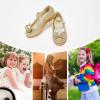 imageStelle Girls Dress Shoes Glitter Princess Shoe Flower Mary Jane Low Heels Party Wedding Prom Footwear for Toddler KidsT16gold Glitter