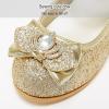 imageStelle Girls Dress Shoes Glitter Princess Shoe Flower Mary Jane Low Heels Party Wedding Prom Footwear for Toddler KidsT16gold Glitter