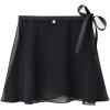 imageStelle Girls Women Ballet Skirt Dance Wrap Skirt Chiffon Toddler Ballet Skirts02black Adjustable Tie