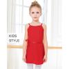 imageStelle Girls Women Ballet Skirt Dance Wrap Skirt Chiffon Toddler Ballet Skirts02red Adjustable Tie