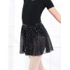 imageStelle Girls Women Ballet Skirt Dance Wrap Skirt Chiffon Toddler Ballet Skirts04black Shiny Skirt Ad Tie