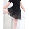 imageStelle Girls Women Ballet Skirt Dance Wrap Skirt Chiffon Toddler Ballet Skirts04black Shiny Skirt Ad Tie