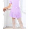 imageStelle Girls Women Ballet Skirt Dance Wrap Skirt Chiffon Toddler Ballet Skirts04lavender Shiny Skirtad Tie
