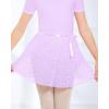 imageStelle Girls Women Ballet Skirt Dance Wrap Skirt Chiffon Toddler Ballet Skirts04lavender Shiny Skirtad Tie
