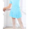 imageStelle Girls Women Ballet Skirt Dance Wrap Skirt Chiffon Toddler Ballet Skirts04pool Blue Shiny Skirtad Tie