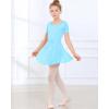 imageStelle Girls Women Ballet Skirt Dance Wrap Skirt Chiffon Toddler Ballet Skirts04pool Blue Shiny Skirtad Tie