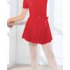 imageStelle Girls Women Ballet Skirt Dance Wrap Skirt Chiffon Toddler Ballet Skirts04red Shiny Skirtad Tie