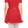 imageStelle Girls Women Ballet Skirt Dance Wrap Skirt Chiffon Toddler Ballet Skirts04red Shiny Skirtad Tie