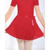 imageStelle Girls Women Ballet Skirt Dance Wrap Skirt Chiffon Toddler Ballet Skirts04red Shiny Skirtad Tie