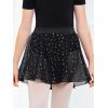 imageStelle Girls Women Ballet Skirt Dance Wrap Skirt Chiffon Toddler Ballet Skirts05black Shiny Skirt Pull on 